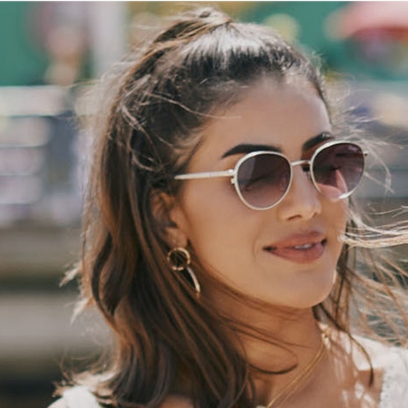 Quay crazy love purple gold metal round aviator - Picture 4 of 8